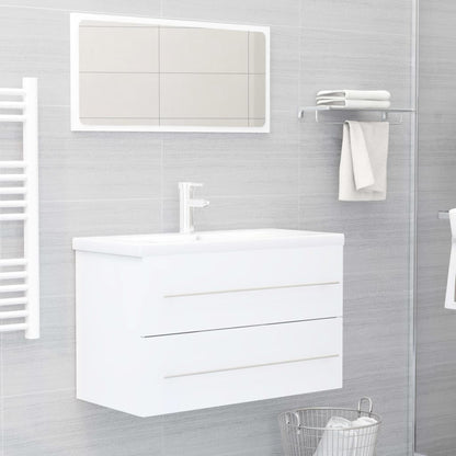 Sink Cabinet White 80x38.5x48 cm Engineered Wood