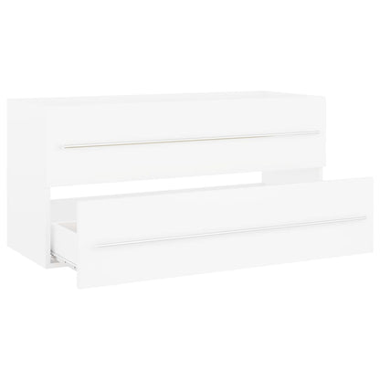 Sink Cabinet White 100x38.5x48 cm Engineered Wood