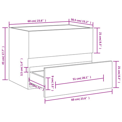 Sink Cabinet White 60x38.5x45 cm Engineered Wood