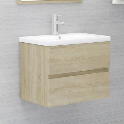 Sink Cabinet Sonoma Oak 60x38.5x45 cm Engineered Wood