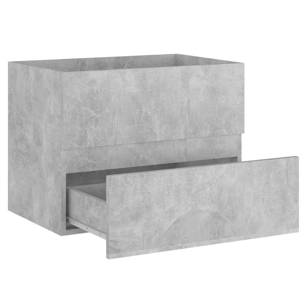 Sink Cabinet Concrete Grey 60x38.5x45 cm Engineered Wood