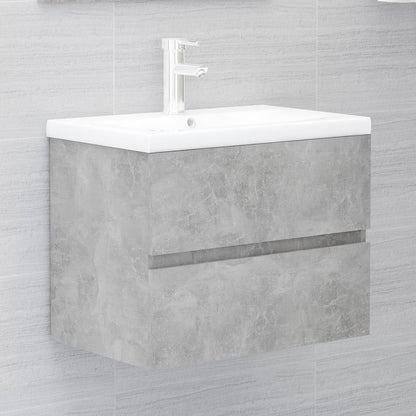 Sink Cabinet Concrete Grey 60x38.5x45 cm Engineered Wood