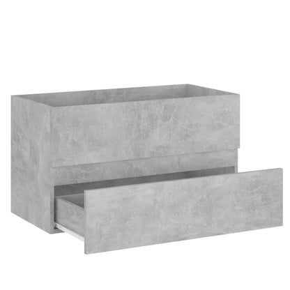 Sink Cabinet Concrete Grey 80x38.5x45 cm Engineered Wood