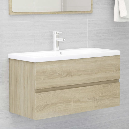 Sink Cabinet Sonoma Oak 90x38.5x45 cm Engineered Wood