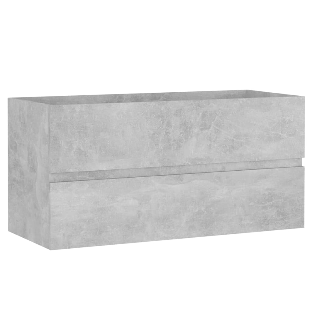 Sink Cabinet Concrete Grey 90x38.5x45 cm Engineered Wood