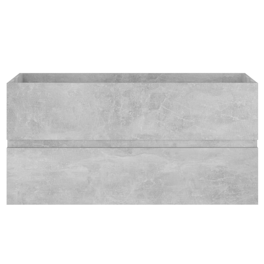 Sink Cabinet Concrete Grey 90x38.5x45 cm Engineered Wood