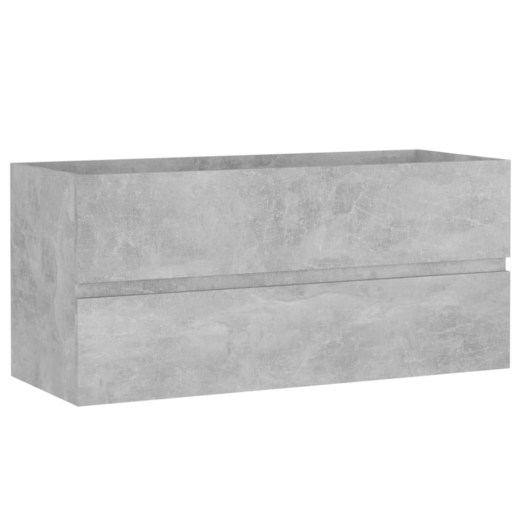 Sink Cabinet Concrete Grey 100x38.5x45 cm Engineered Wood