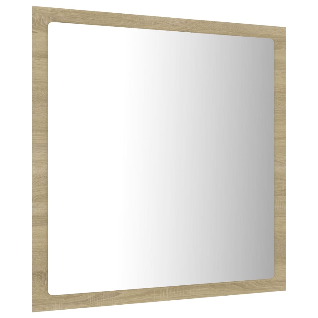 LED Bathroom Mirror Sonoma Oak 40x8.5x37 cm Acrylic - Bend