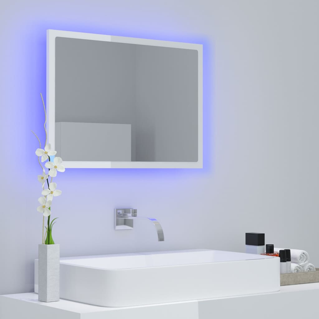 LED Bathroom Mirror - Acrylic, Various Sizes and Finishes Available - Bend