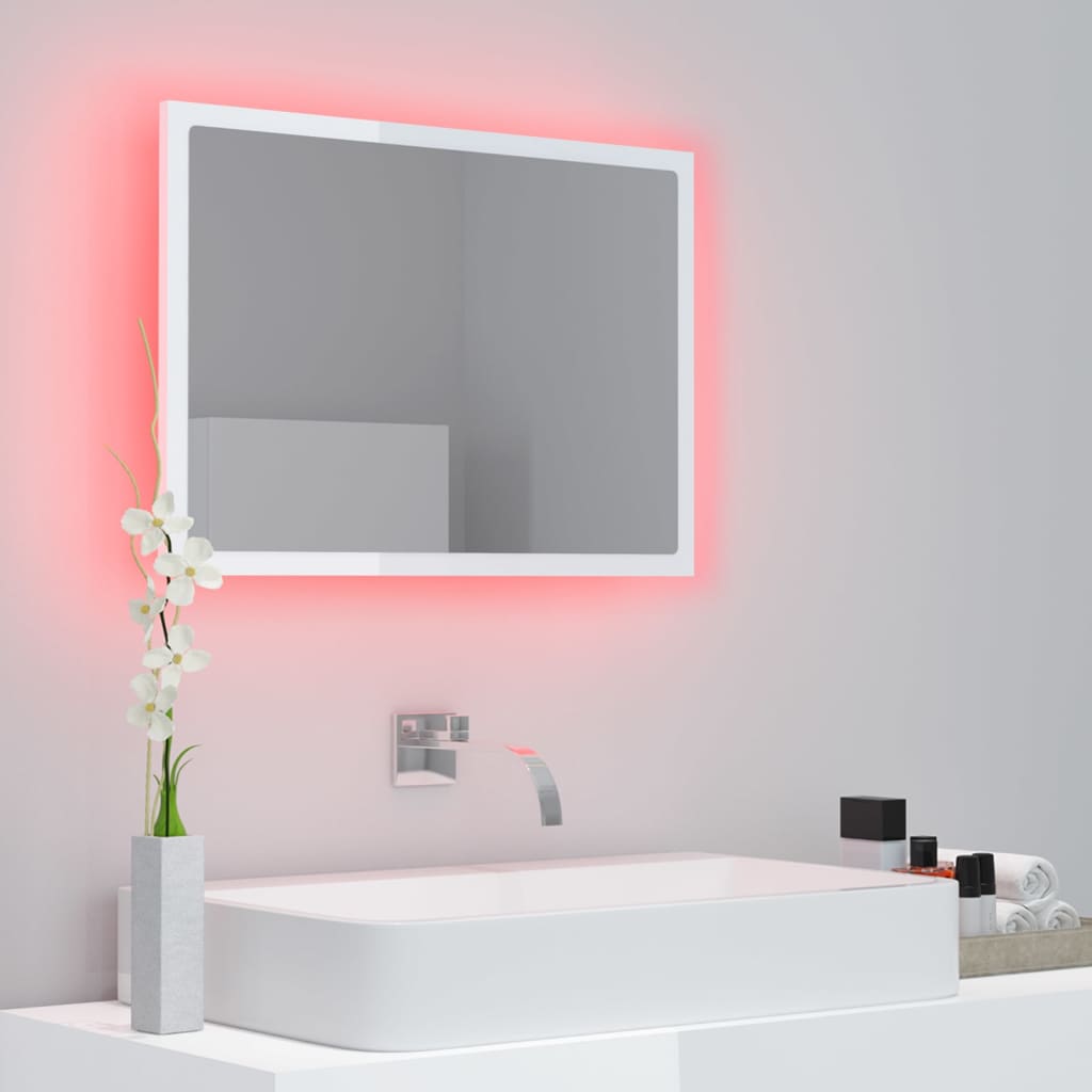 LED Bathroom Mirror - Acrylic, Various Sizes and Finishes Available - Bend