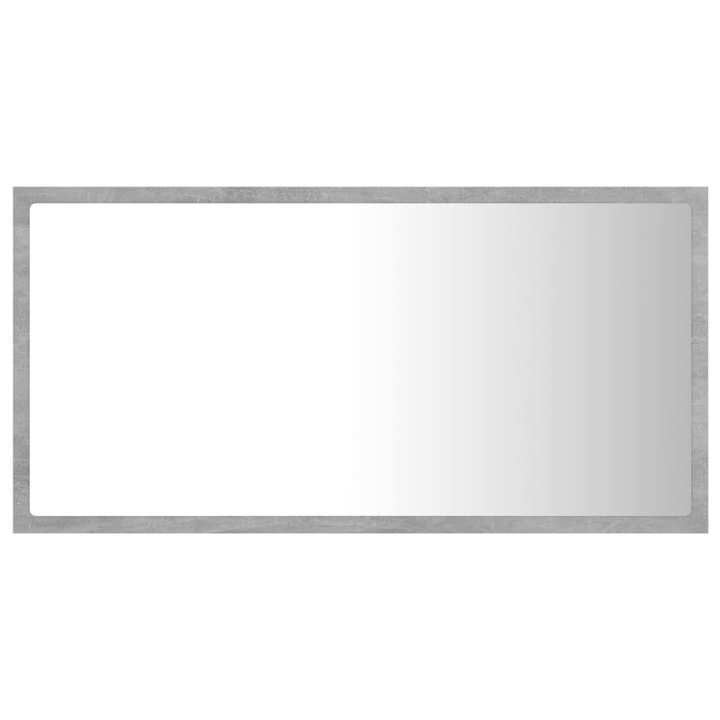 LED Bathroom Mirror Concrete Grey 80x8.5x37 cm Acrylic