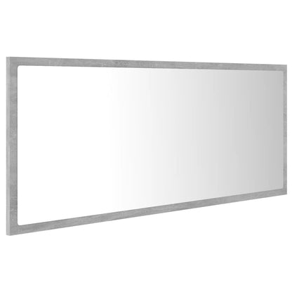 LED Bathroom Mirror Concrete Grey 100x8.5x37 cm Acrylic - Bend