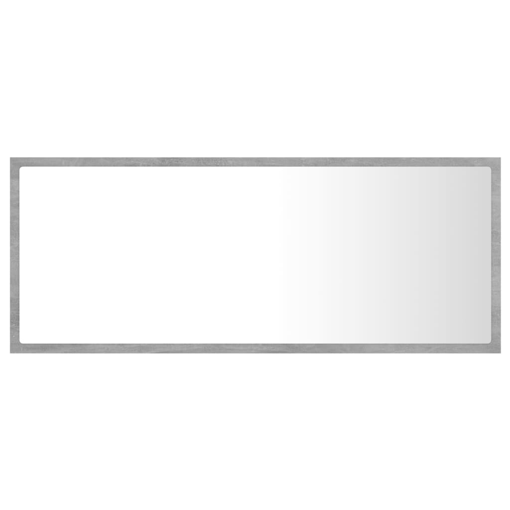 LED Bathroom Mirror Concrete Grey 100x8.5x37 cm Acrylic - Bend