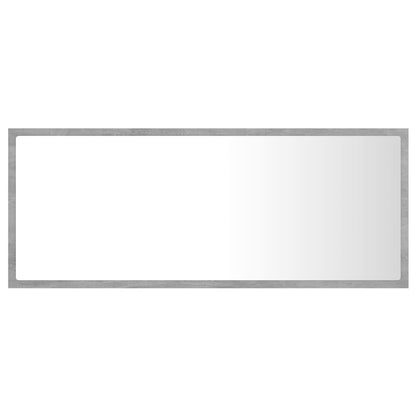 LED Bathroom Mirror Concrete Grey 100x8.5x37 cm Acrylic - Bend