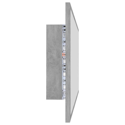 LED Bathroom Mirror Concrete Grey 100x8.5x37 cm Acrylic - Bend