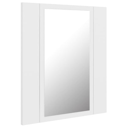 LED Bathroom Mirror Cabinet White 40x12x45 cm Acrylic