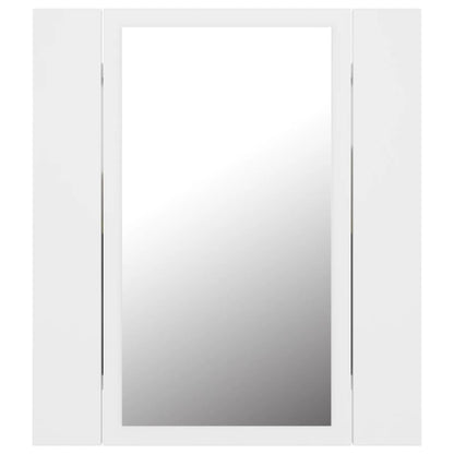 LED Bathroom Mirror Cabinet White 40x12x45 cm Acrylic