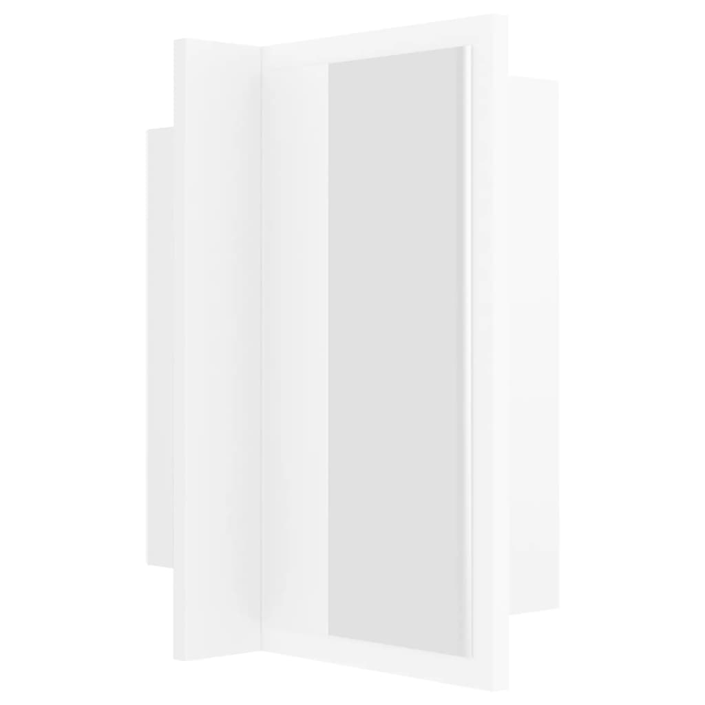 LED Bathroom Mirror Cabinet White 40x12x45 cm Acrylic