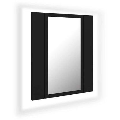 LED Bathroom Mirror Cabinet Black 40x12x45 cm Acrylic - Bend