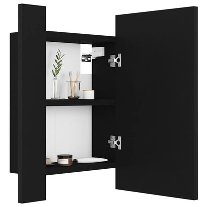 LED Bathroom Mirror Cabinet Black 40x12x45 cm Acrylic - Bend