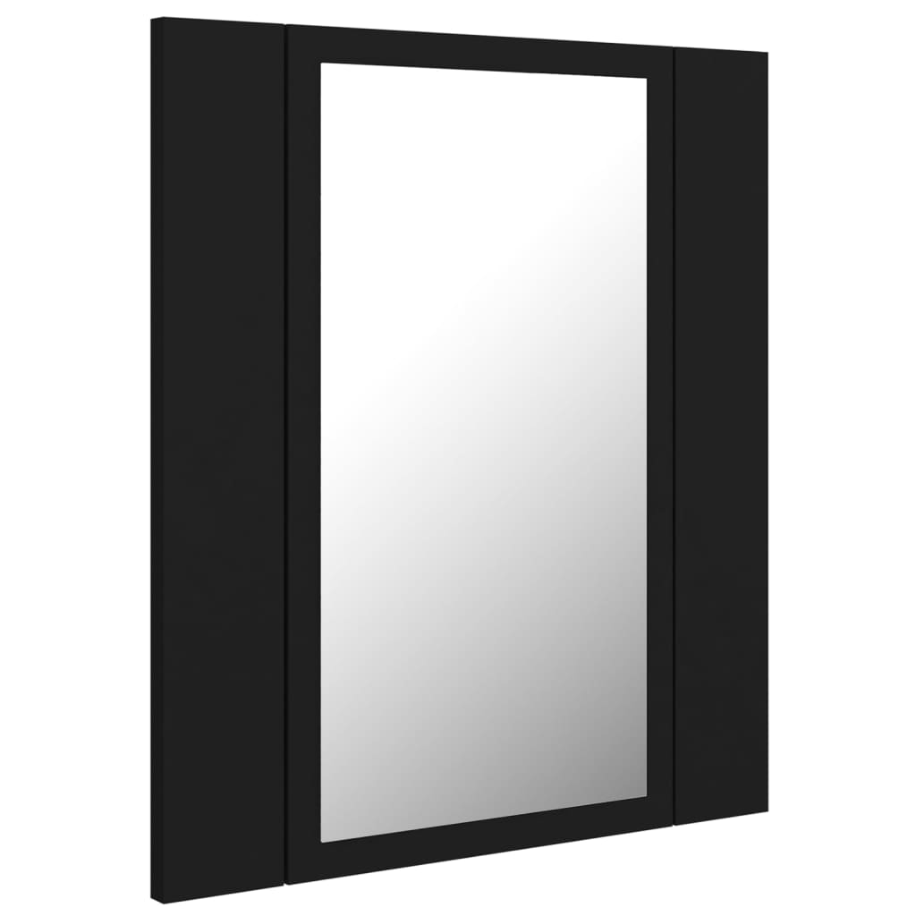 LED Bathroom Mirror Cabinet Black 40x12x45 cm Acrylic - Bend