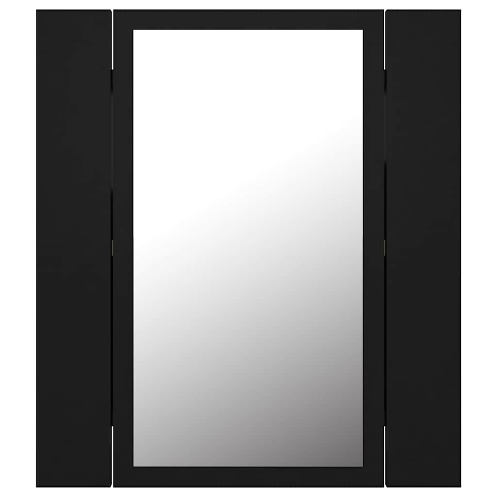 LED Bathroom Mirror Cabinet Black 40x12x45 cm Acrylic - Bend