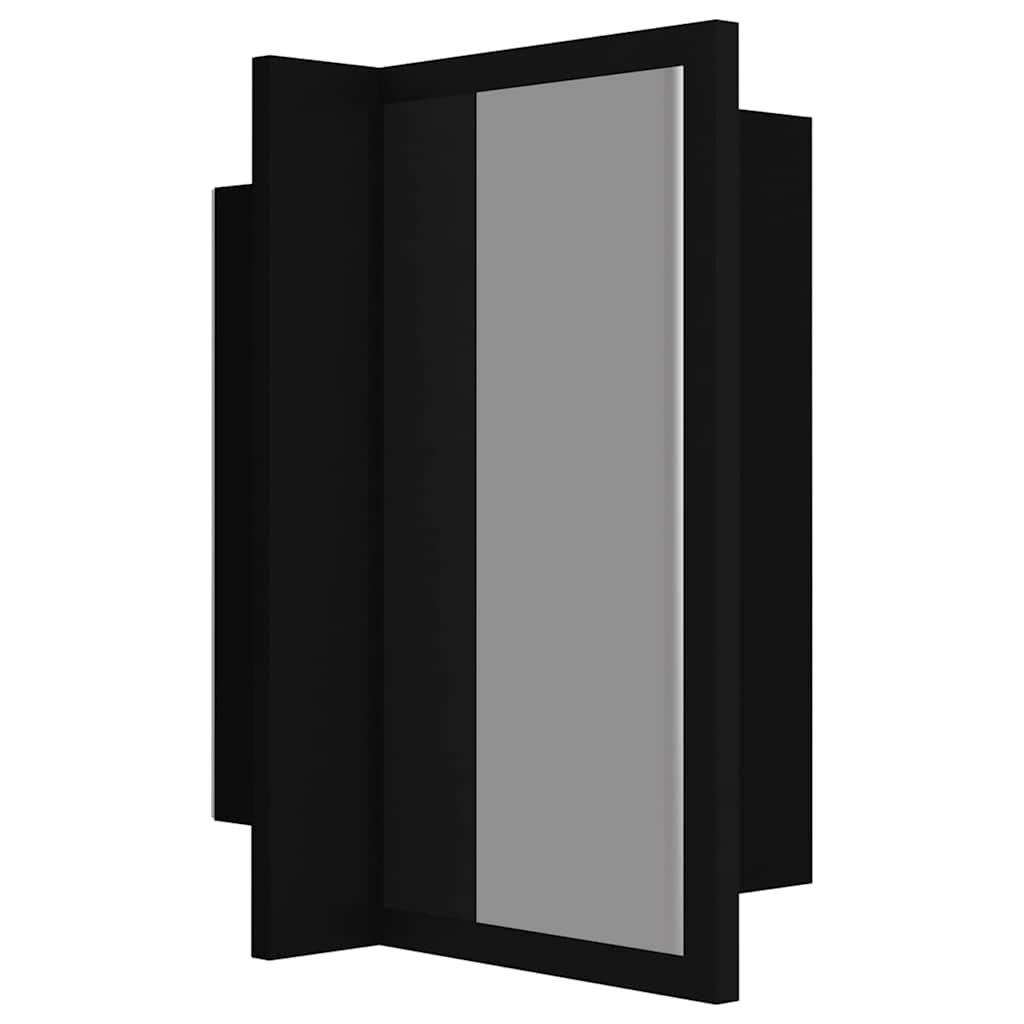 LED Bathroom Mirror Cabinet Black 40x12x45 cm Acrylic - Bend