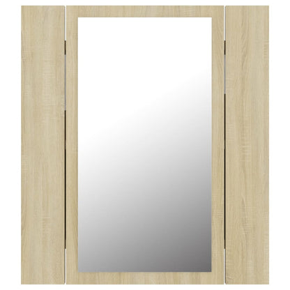 LED Bathroom Mirror Cabinet Sonoma Oak 40x12x45 cm Acrylic - Bend