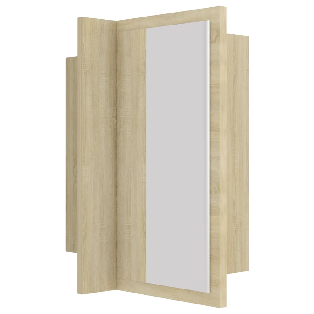 LED Bathroom Mirror Cabinet Sonoma Oak 40x12x45 cm Acrylic - Bend