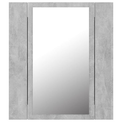 LED Bathroom Mirror Cabinet Concrete Grey 40x12x45 cm Acrylic