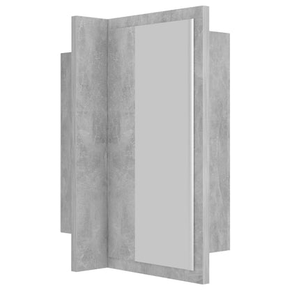 LED Bathroom Mirror Cabinet Concrete Grey 40x12x45 cm Acrylic