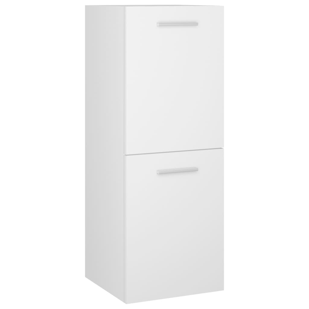 Bathroom Cabinet White 30x30x80 cm Engineered Wood