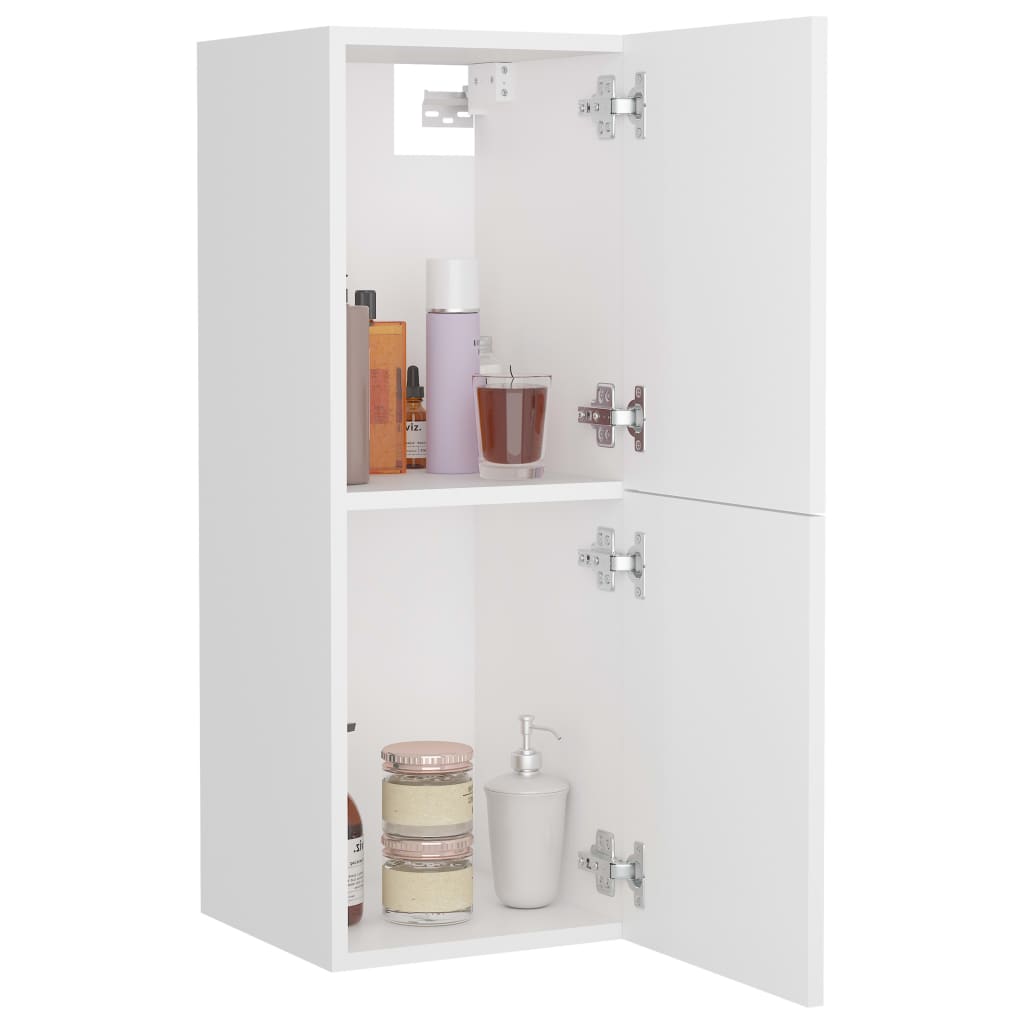 Bathroom Cabinet White 30x30x80 cm Engineered Wood