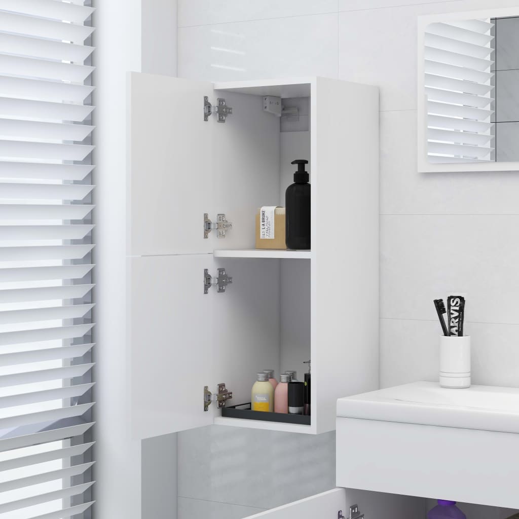 Bathroom Cabinet White 30x30x80 cm Engineered Wood