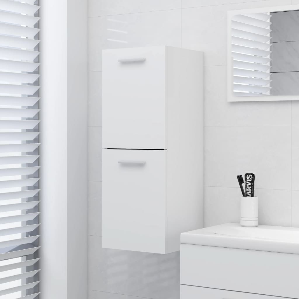 Bathroom Cabinet White 30x30x80 cm Engineered Wood