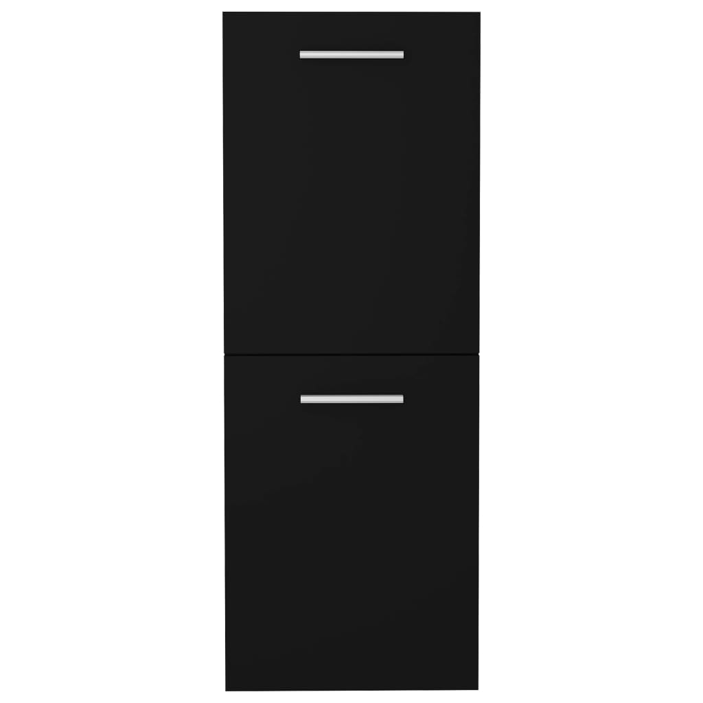 Bathroom Cabinet Black 30x30x80 cm Engineered Wood