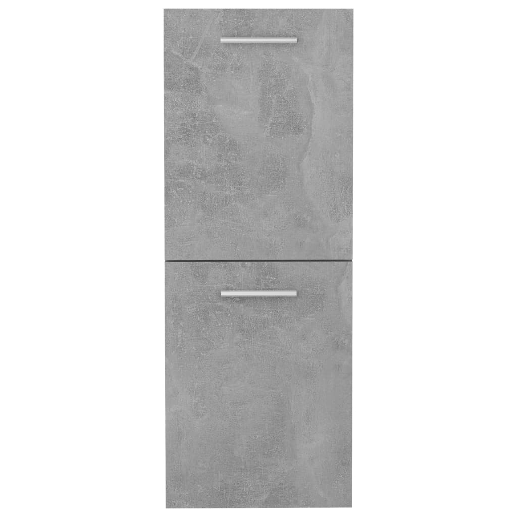 Bathroom Cabinet Concrete Grey 30x30x80 cm Engineered Wood