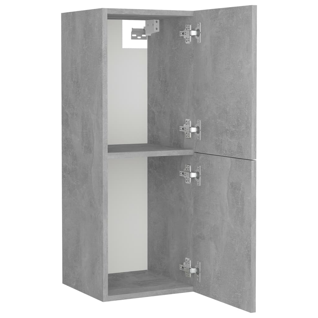 Bathroom Cabinet Concrete Grey 30x30x80 cm Engineered Wood