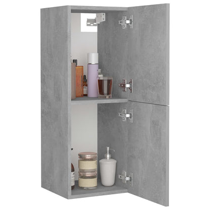 Bathroom Cabinet Concrete Grey 30x30x80 cm Engineered Wood