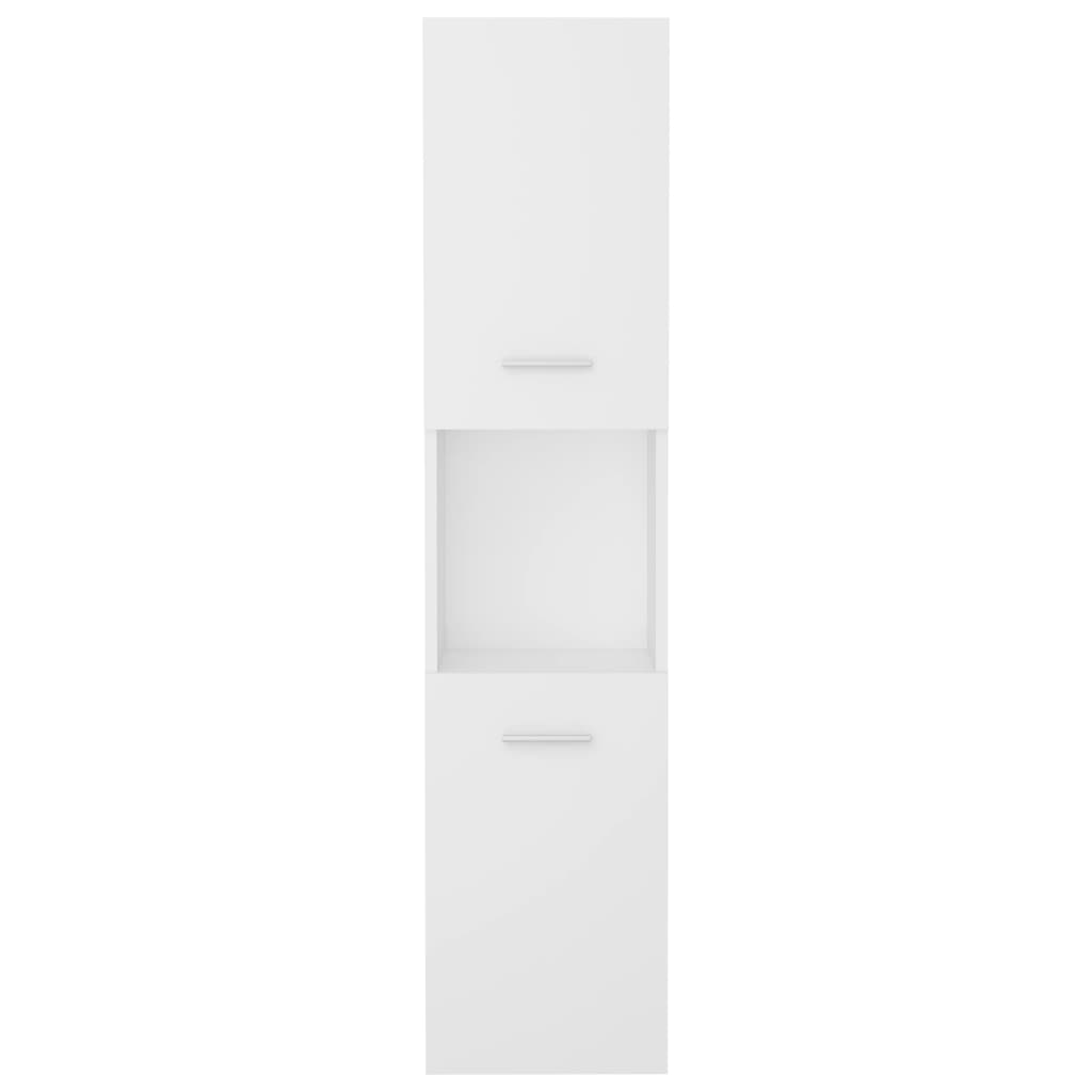 Bathroom Cabinet White 30x30x130 cm Engineered Wood