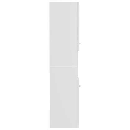 Bathroom Cabinet High Gloss White 30x30x130 cm Engineered Wood