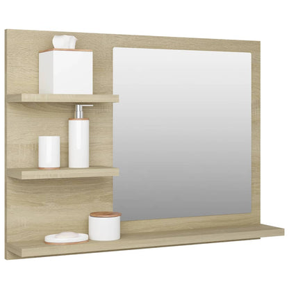 Bathroom Mirror Sonoma Oak 60x10.5x45 cm Engineered Wood