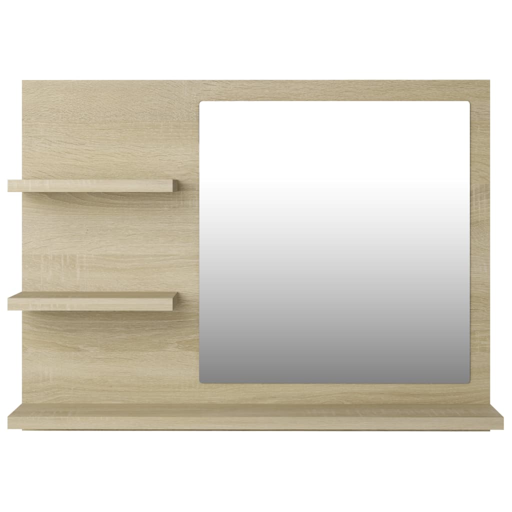 Bathroom Mirror Sonoma Oak 60x10.5x45 cm Engineered Wood