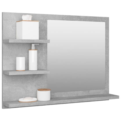 Bathroom Mirror Concrete Grey 60x10.5x45 cm Engineered Wood - Bend