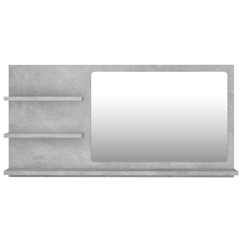 Bathroom Mirror Concrete Grey 90x10.5x45 cm Engineered Wood - Bend