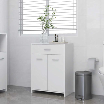 Bathroom Cabinet White 60x33x80 cm Engineered Wood