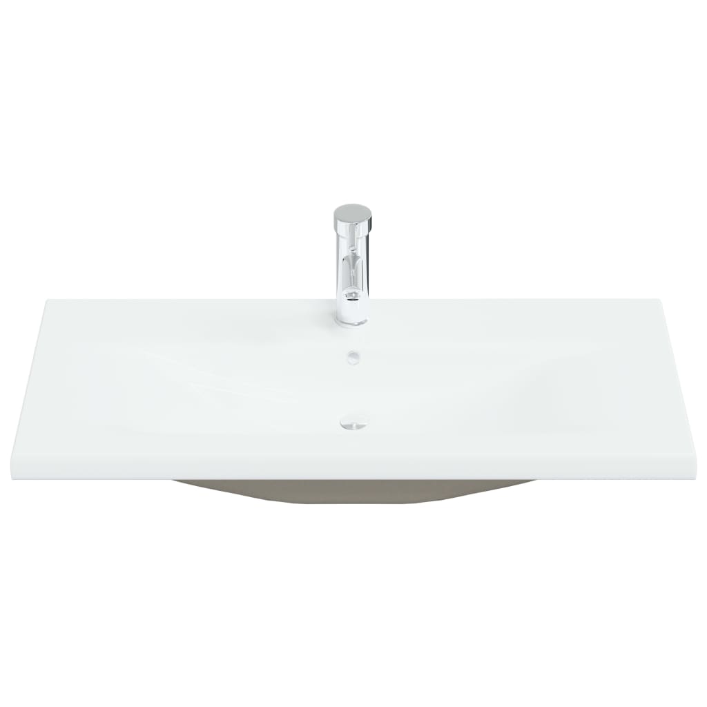 Built-in Basin with Faucet 91x39x18 cm Ceramic White