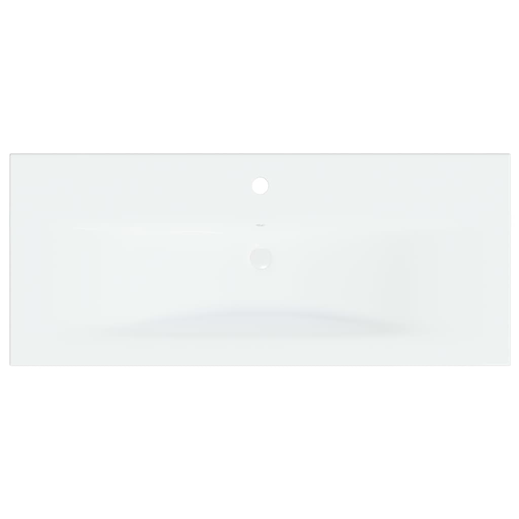 Built-in Basin with Faucet 91x39x18 cm Ceramic White