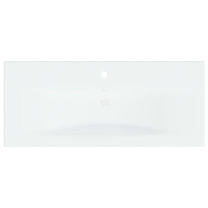 Built-in Basin with Faucet 91x39x18 cm Ceramic White