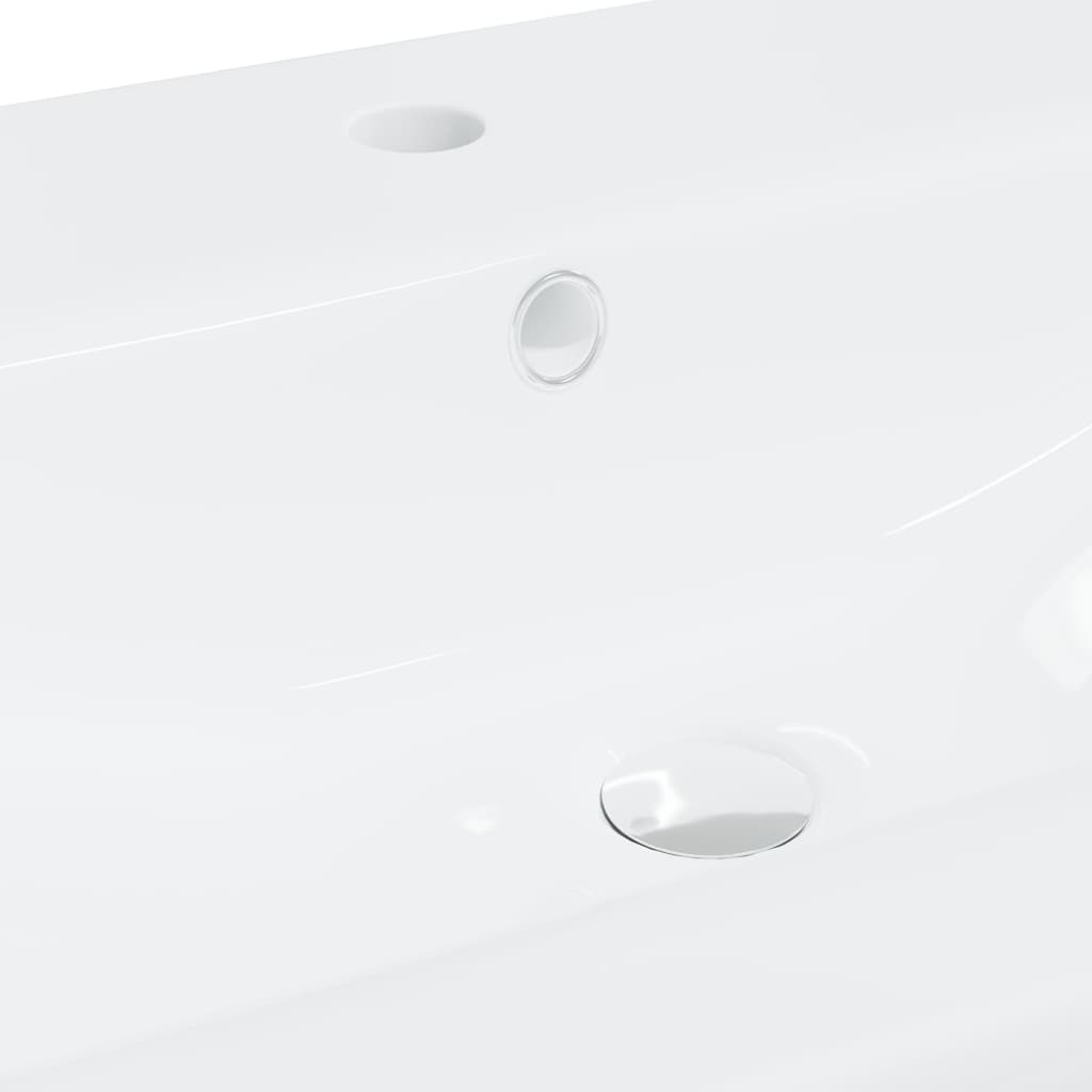 Built-in Basin with Faucet 91x39x18 cm Ceramic White